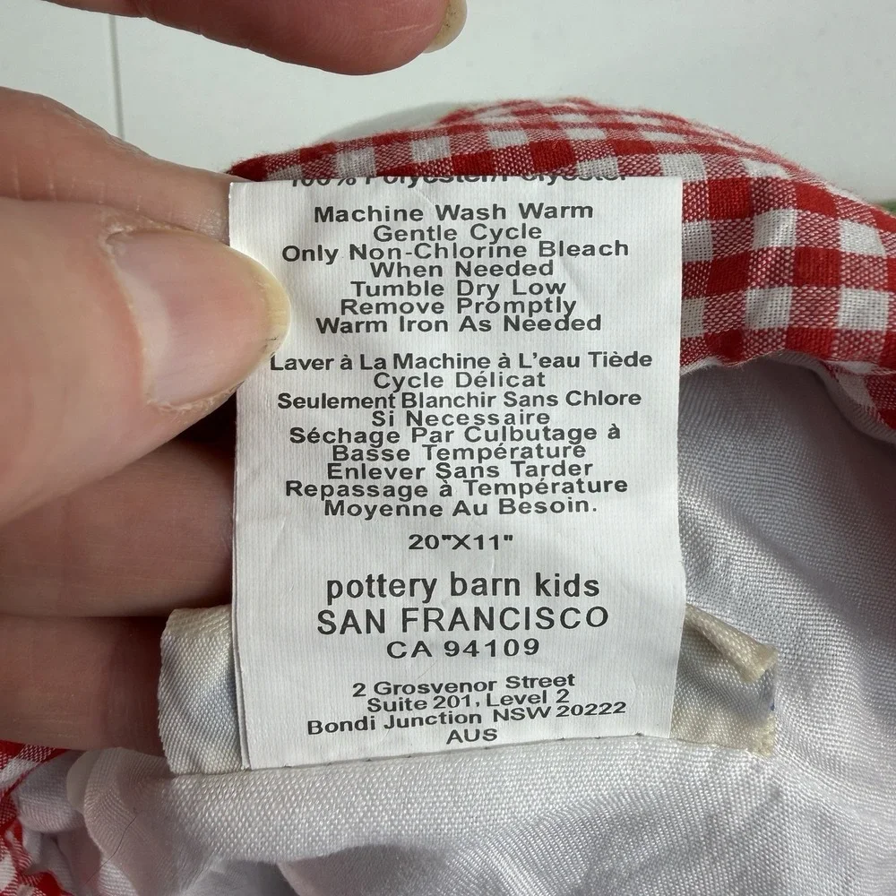 Pottery Barn Kids Quilted‎ Train Trees Gingham Christmas Name Bryan Stocking